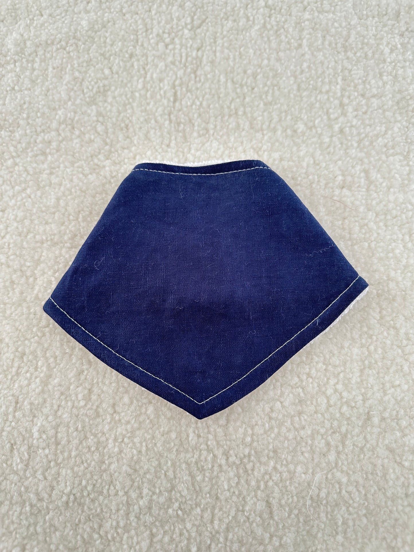Bandana bib Navy linen