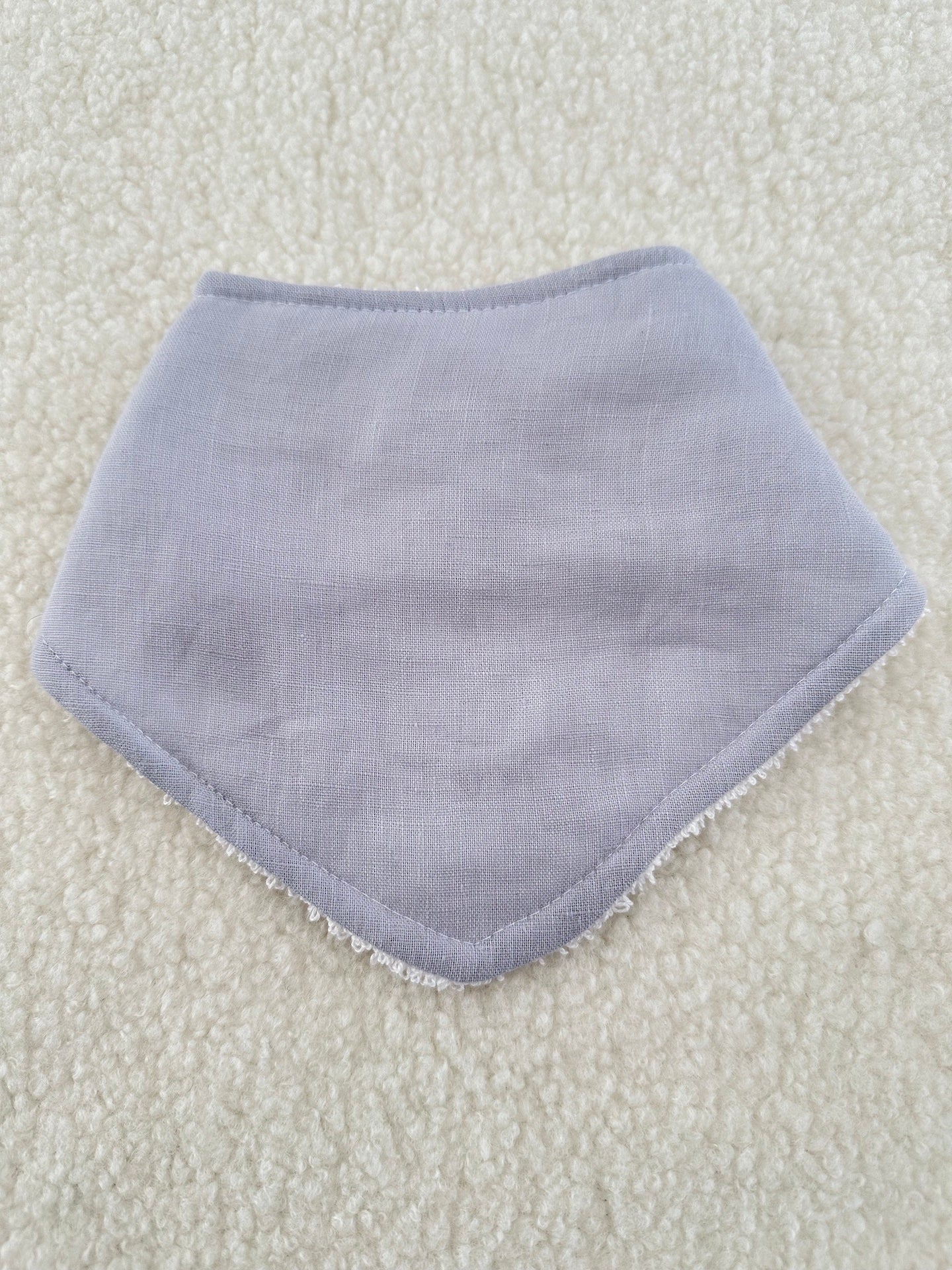 Bandana bib linen pale blue