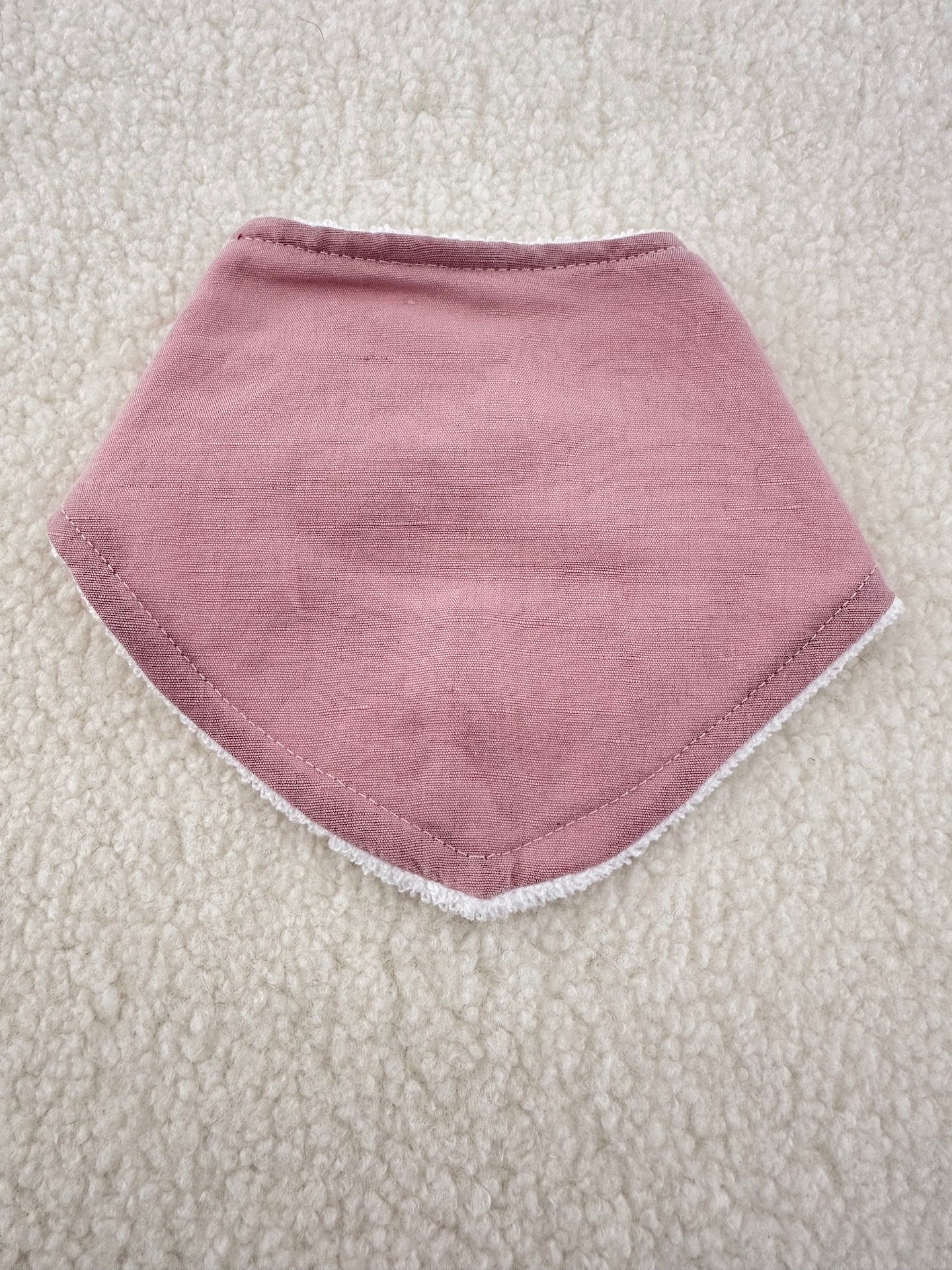 Linen babdana bib pink