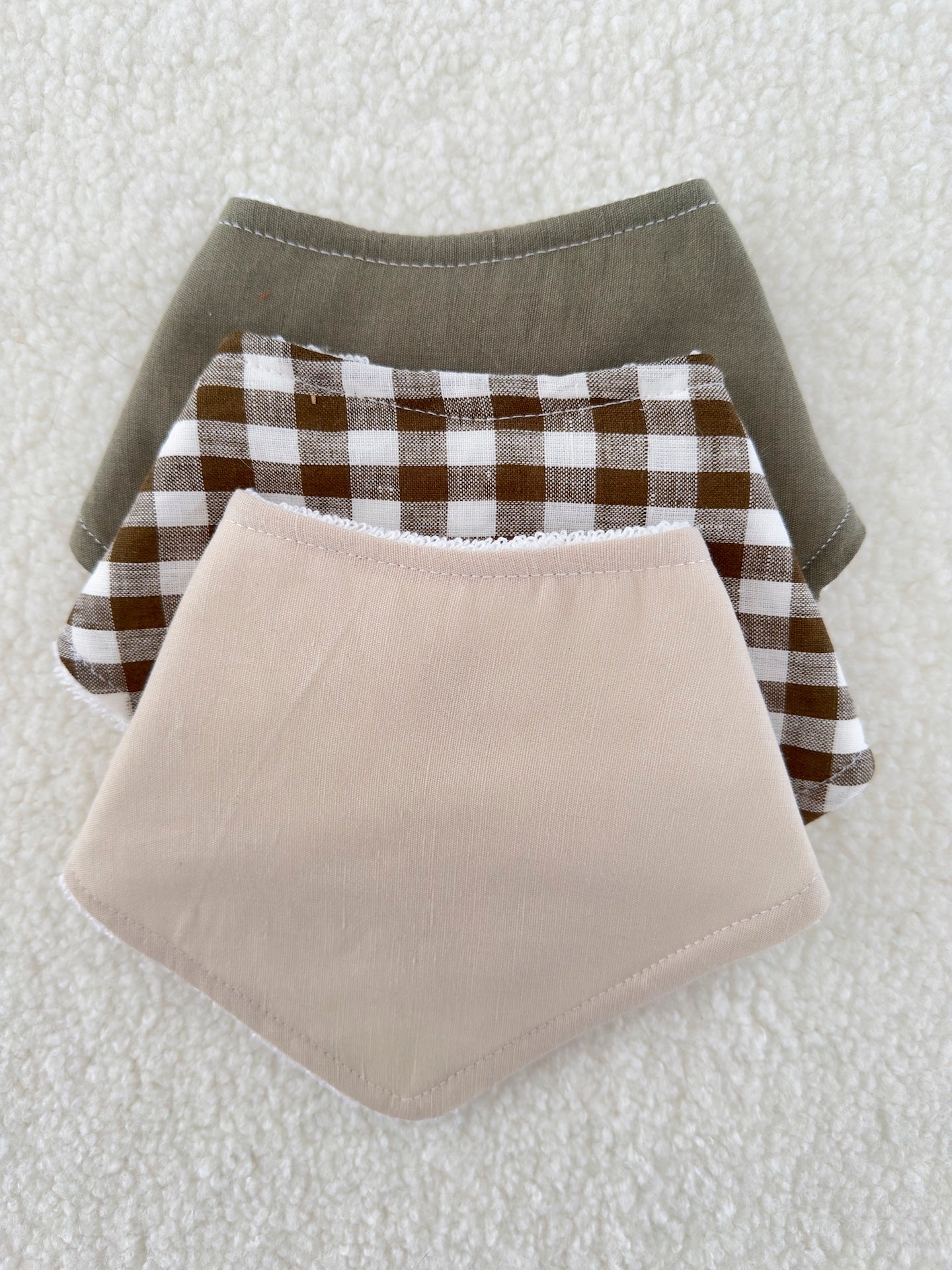Pack of 3 Linen Bandana bibs