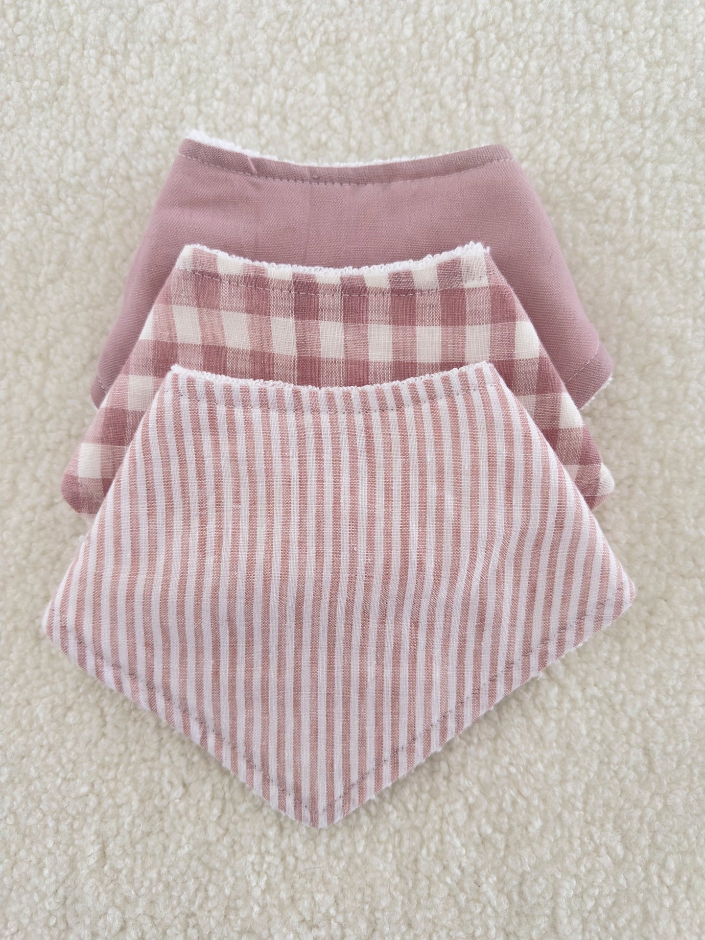 Pack of 3 Linen Bandana bibs