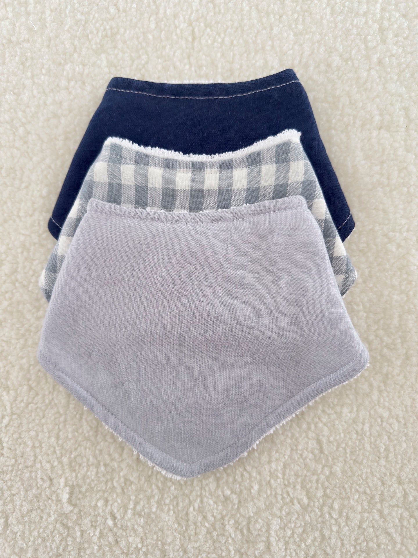 Pack of 3 Linen Bandana bibs