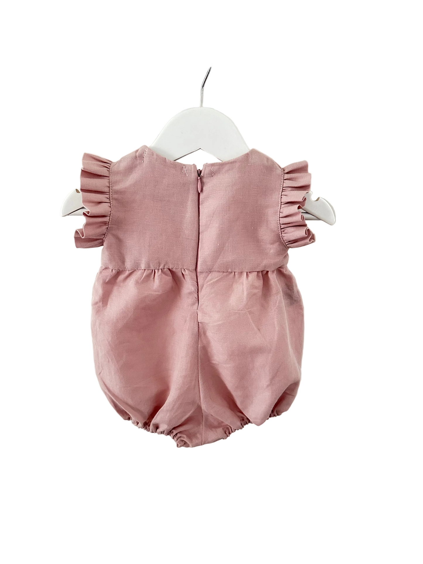 Charlotte baby playsuit back pink