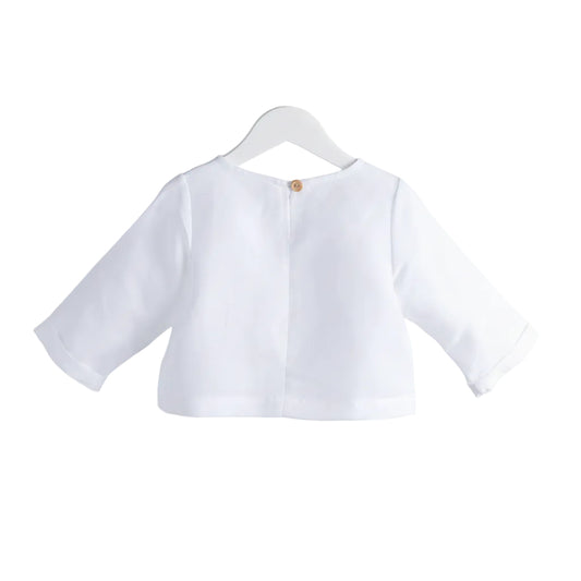 Girls white top back