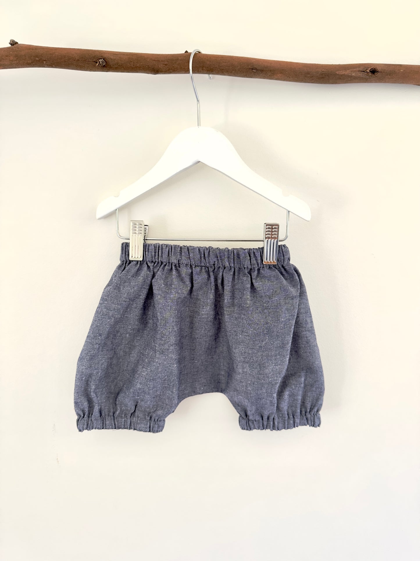 Arlo Linen Baby Shorts Chambray