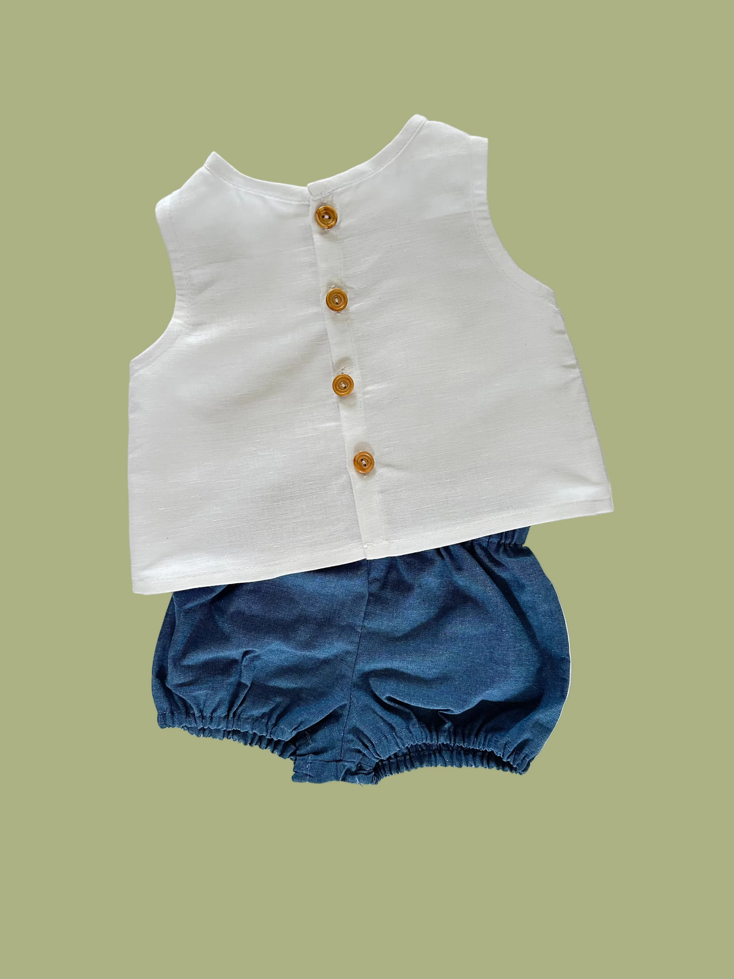 Riley Frankie set White and Chambray