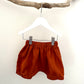 Arlo baby shorts paprika linen