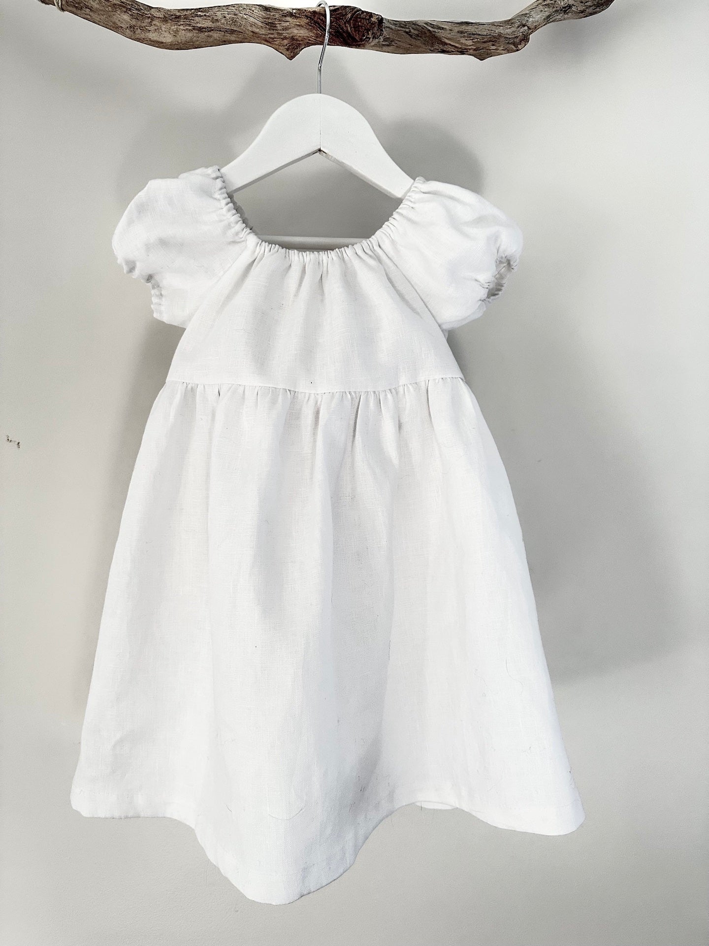 Audrey White Linen Dress