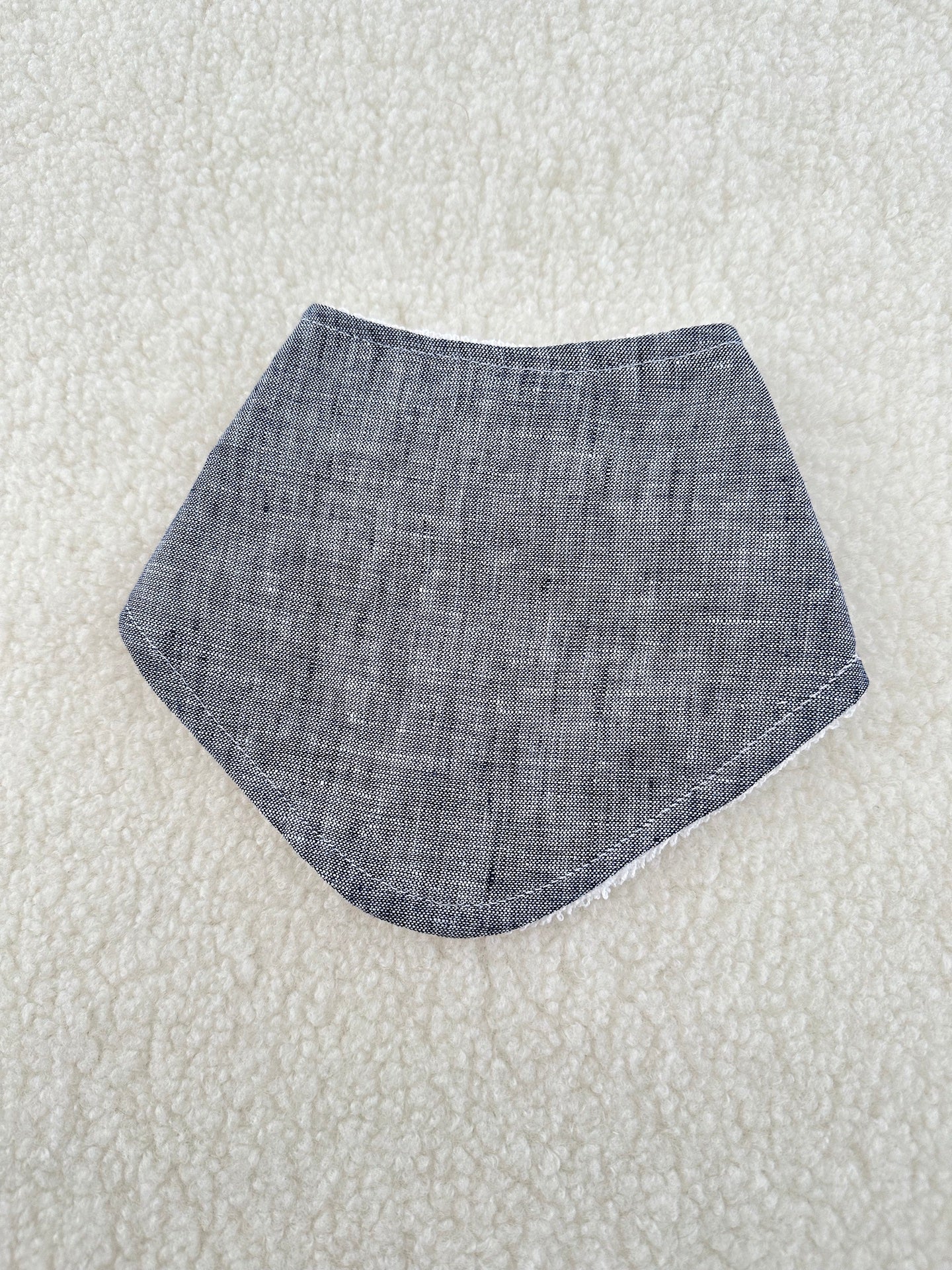Chambray bandana bib linen