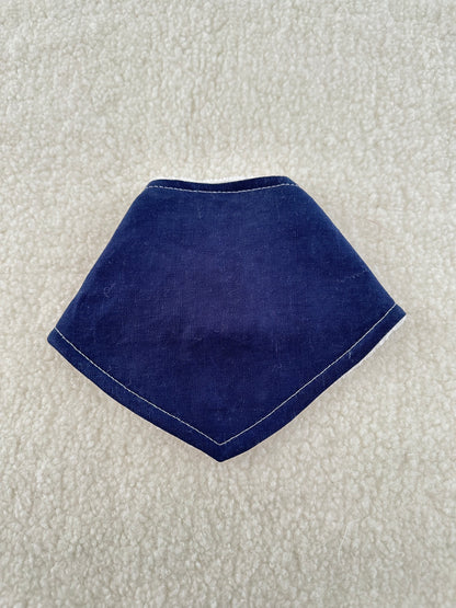 Bandana bib Navy linen