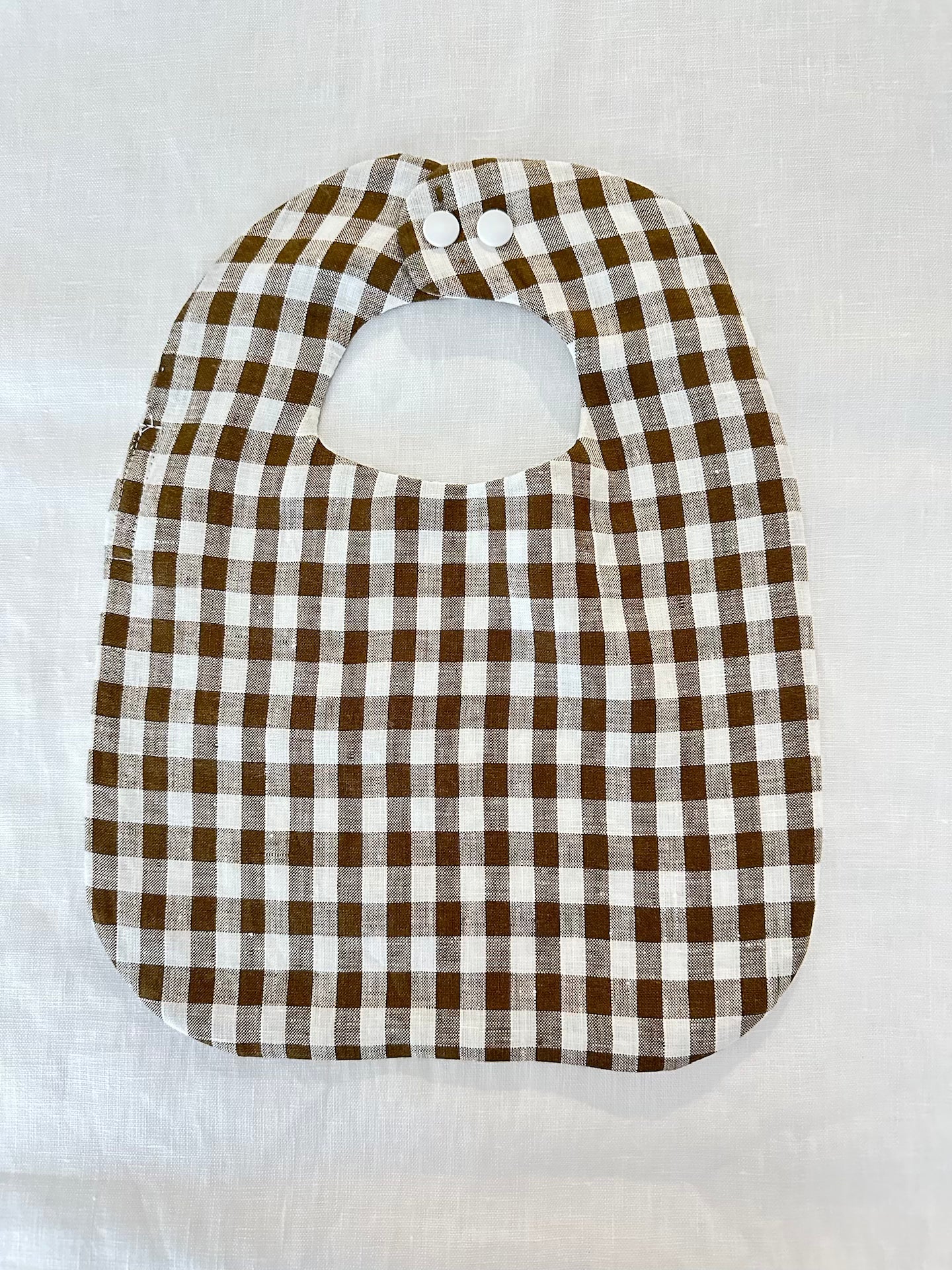 baby bib Olive check