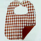 Baby bib paprika check and paprika