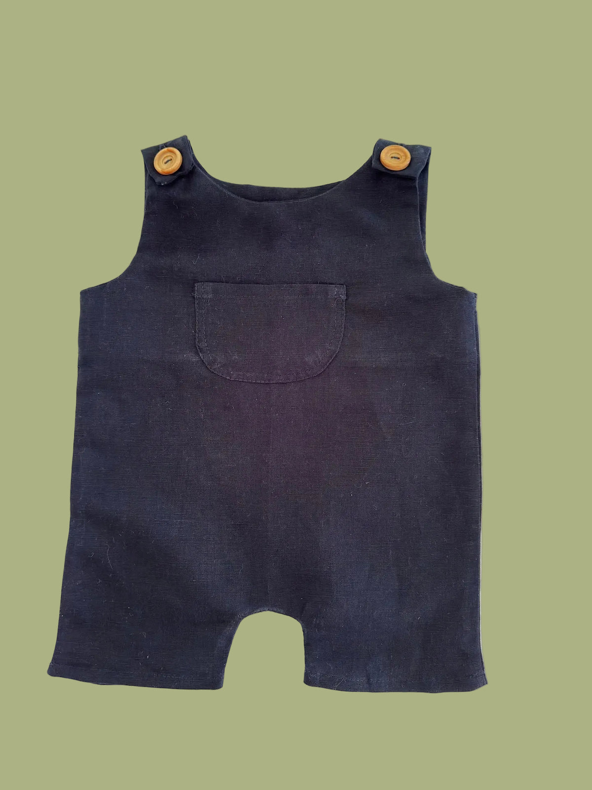 Baby boy navy Romper in Linen