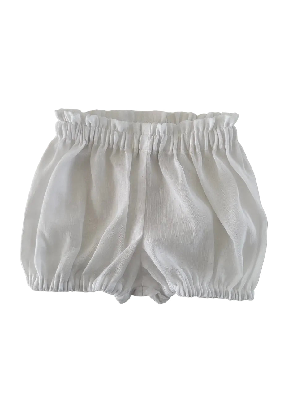 White linen baby pants