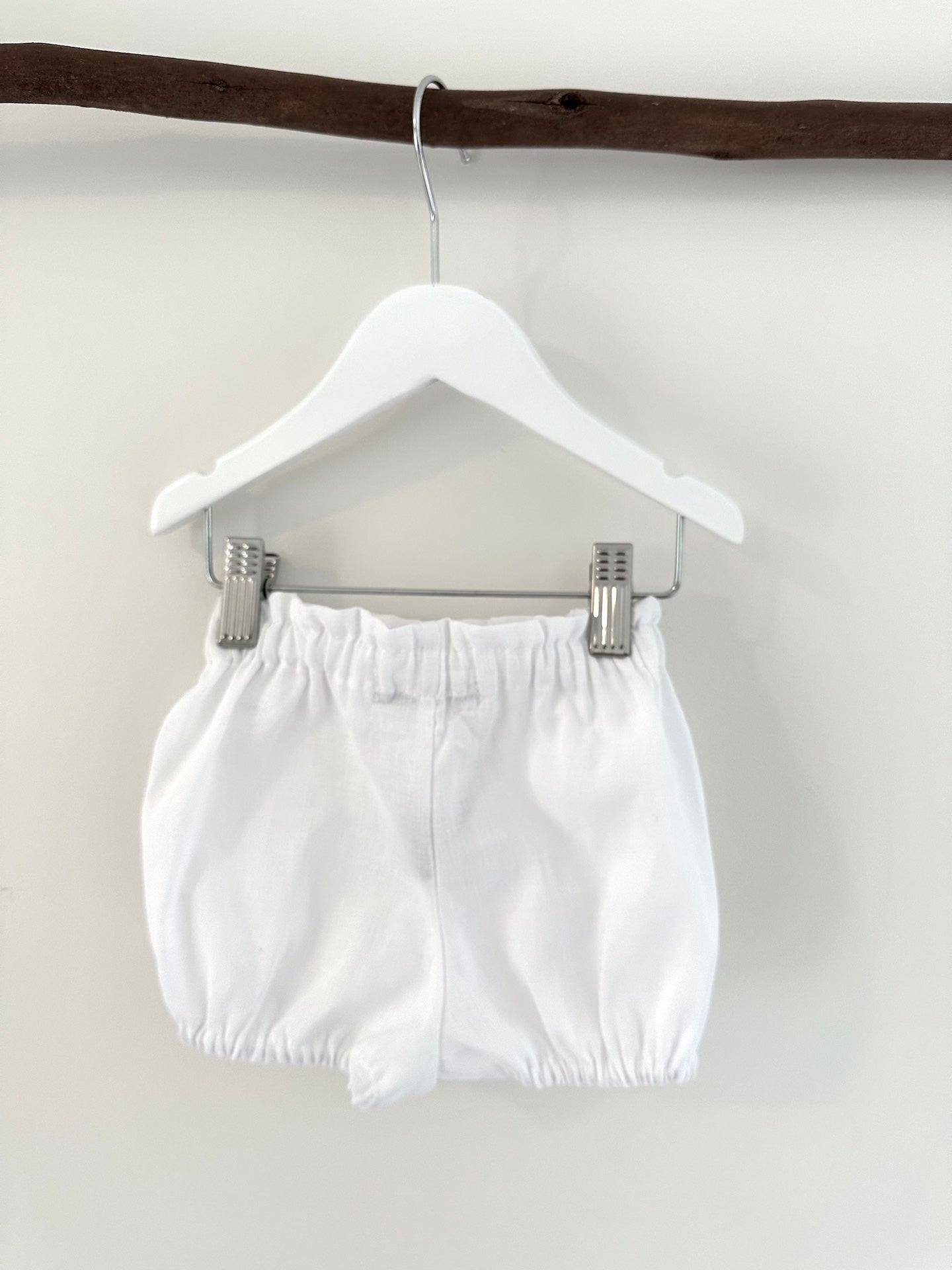 Frankie linen baby pants white