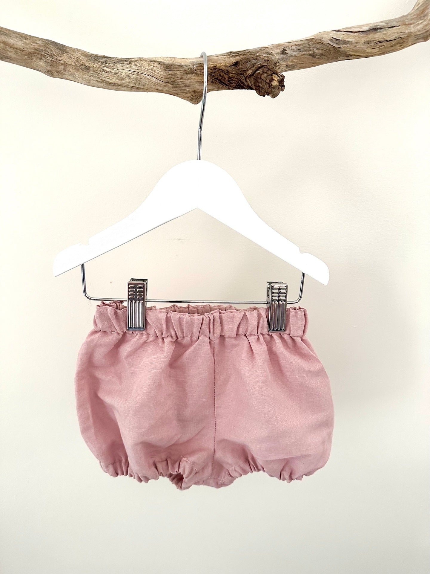 Frankie linen baby pants Pink