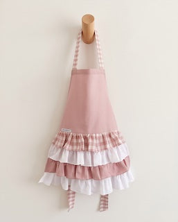 Girls Pink frilly Apron