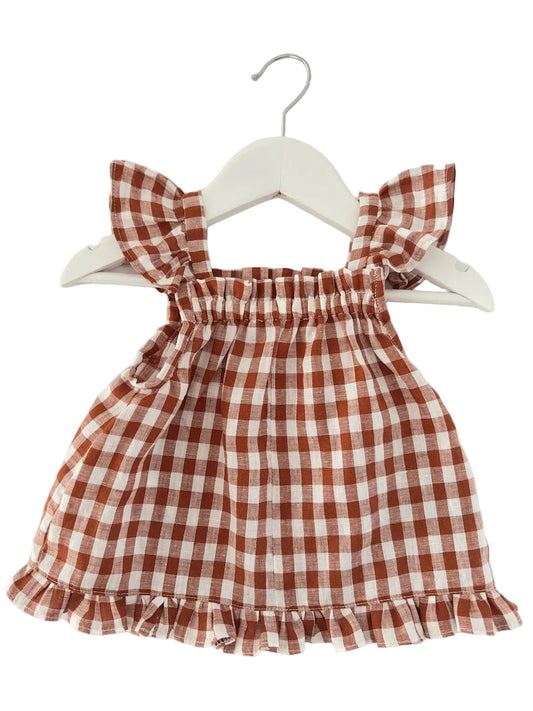 Maisie linen gingham dress