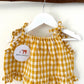 Milla Linen baby top yellow check