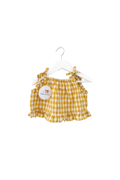 Milla Linen baby top yellow check