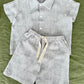 Boys short sleeve Grey linen pyjamas