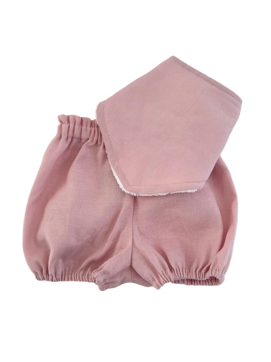 Pink Pants and bib set