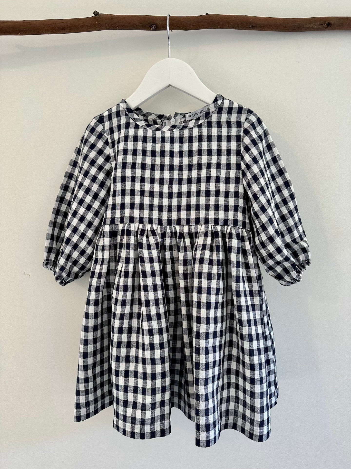 Sophia Linen Long sleeve zip dress
