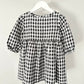 Sophie linen dress black and white check