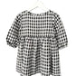 Sophie linen gingham long sleeve dress