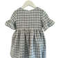 Alice ruffle sleeve blue gingham dress