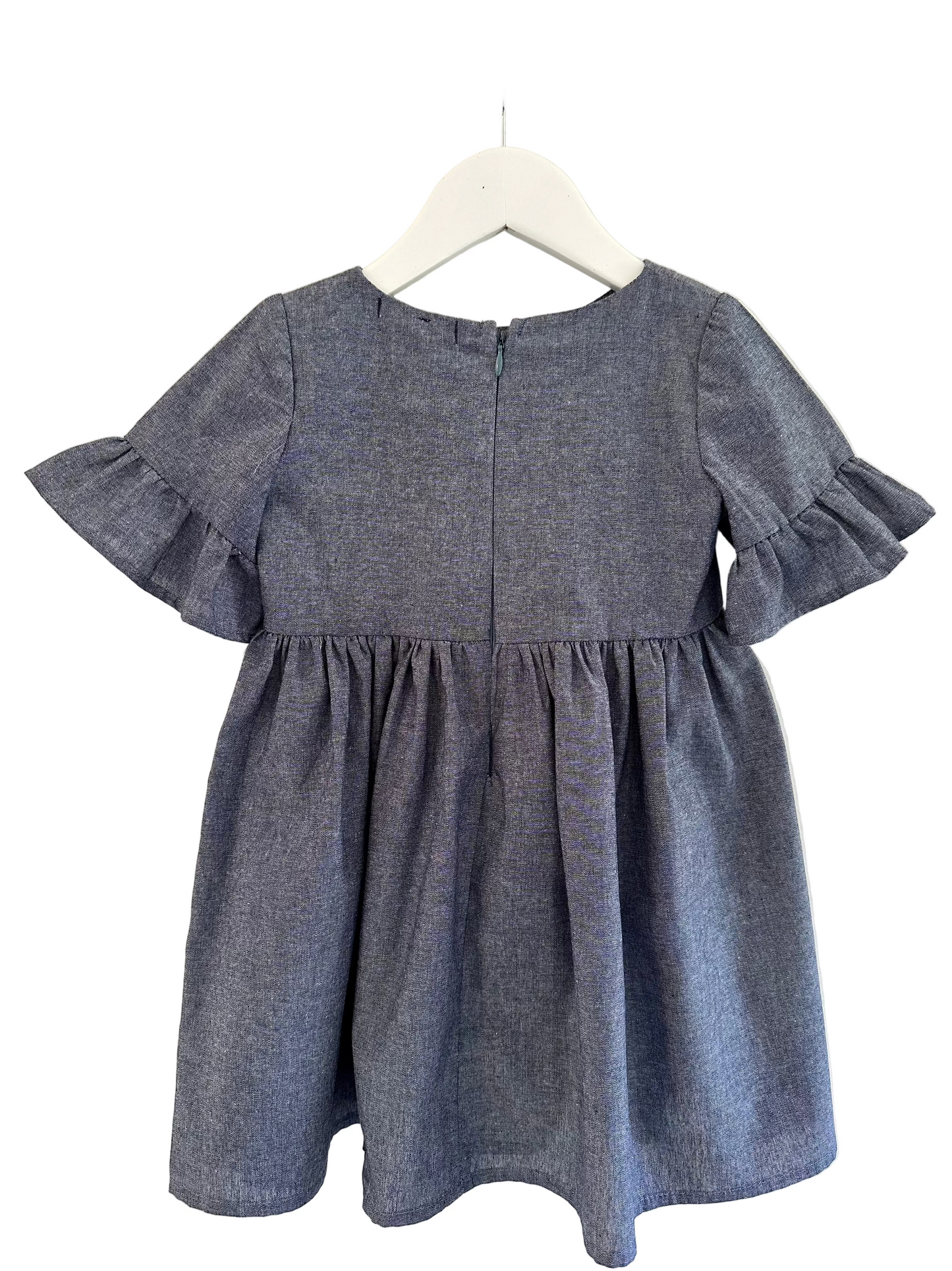 Alice short nsleeve ruffle dress Chambray