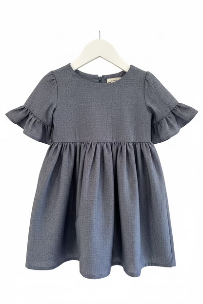 Alice short nsleeve ruffle dress Chambray