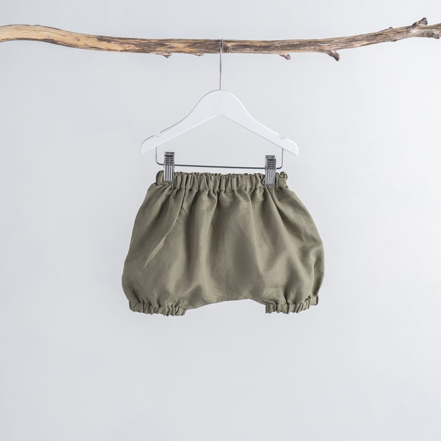 Baby Linen Baby Shorts Olive front