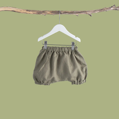 Baby Linen Baby Shorts Olive front
