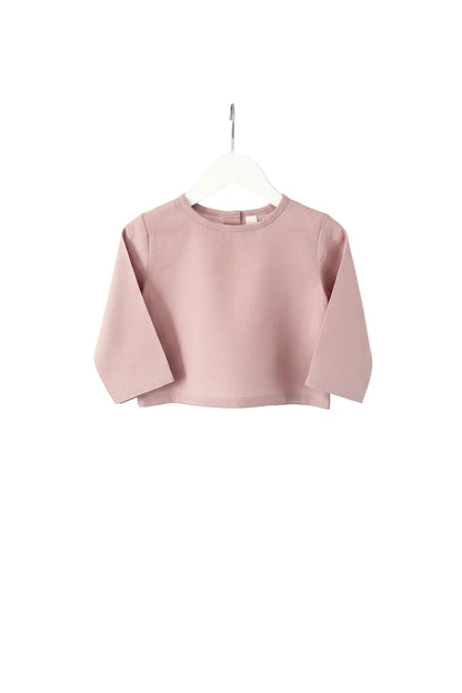 Bella ruffle button girls top