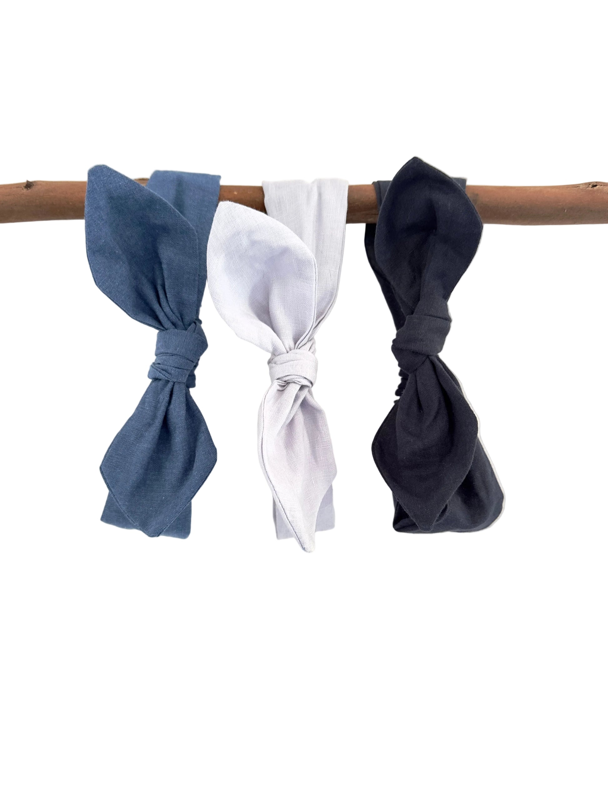 Bow Headbands Blues and whte