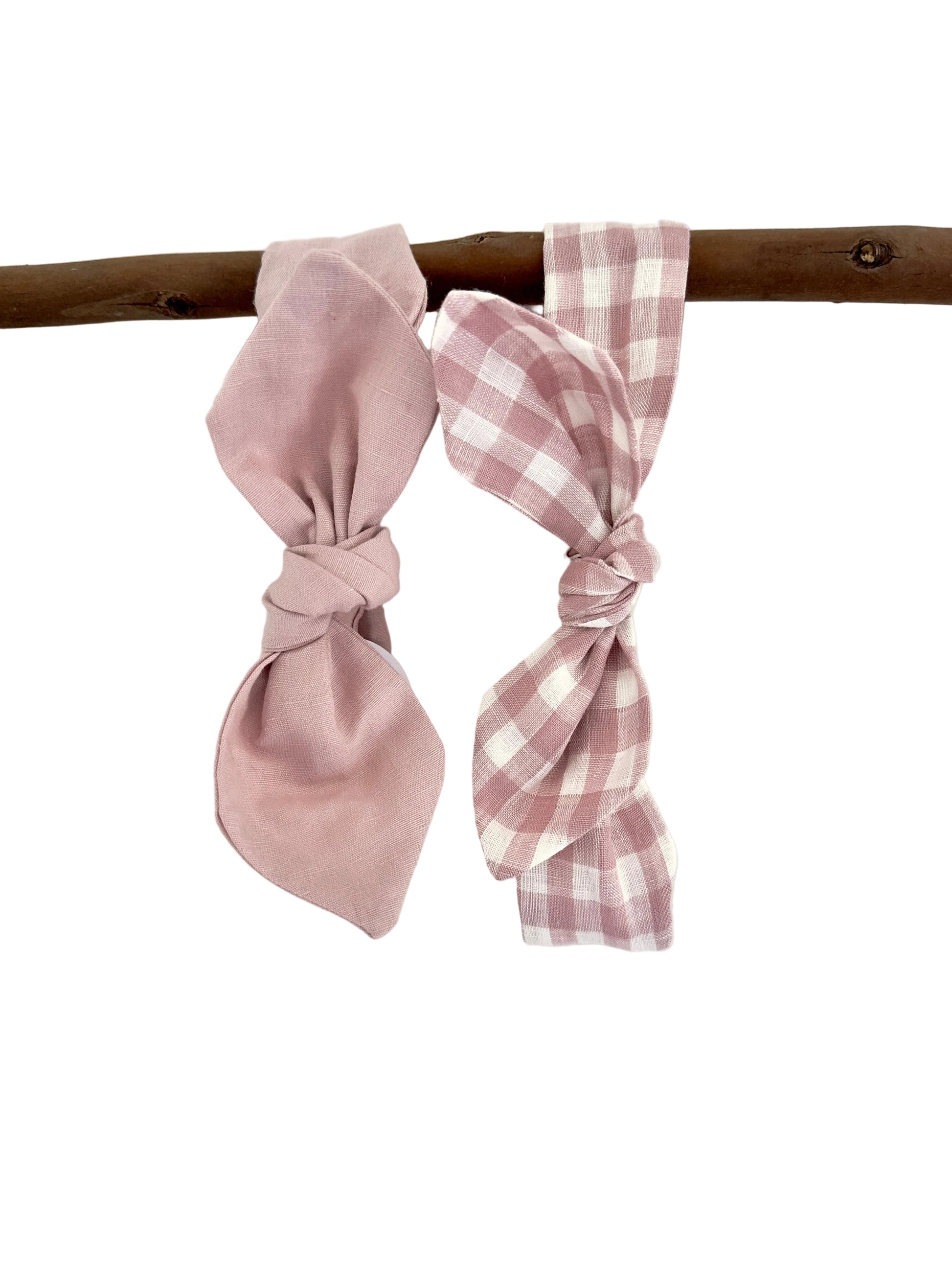 Bow Headbands Pink and gingham