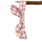 Bow headband pink gingham