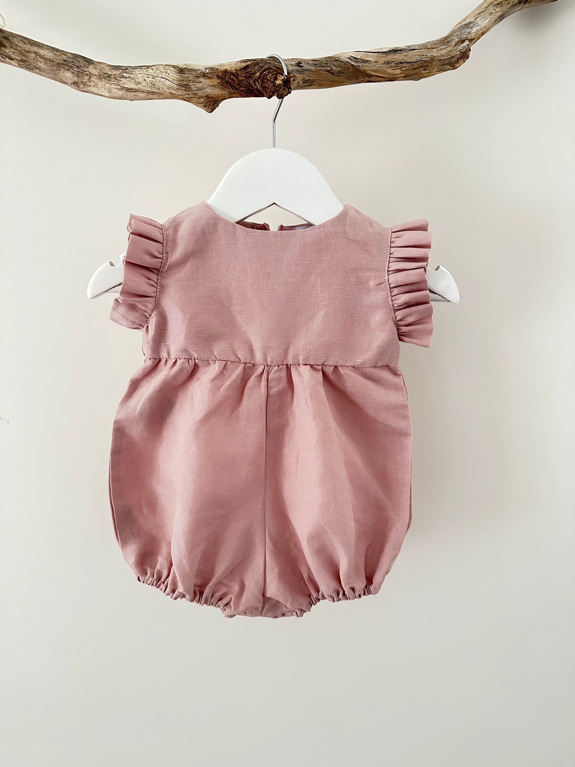 Charlotte baby playsuit pink