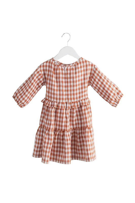 Girls check dress back