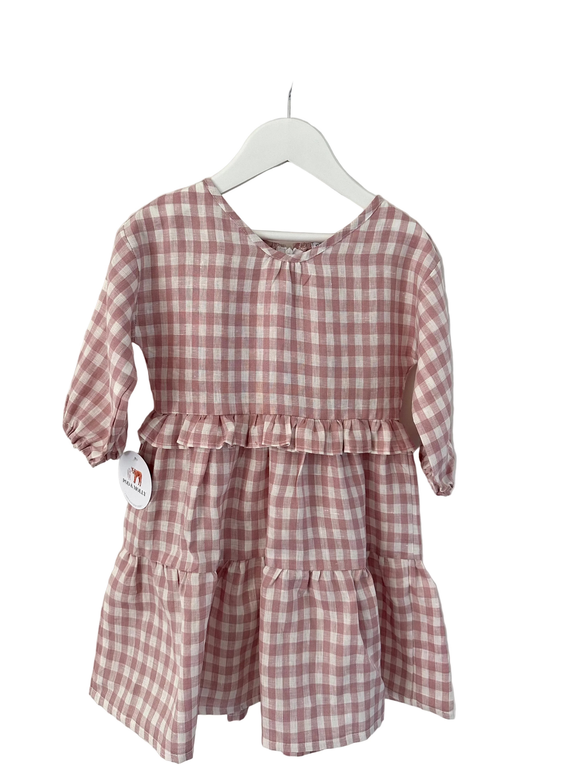 Elke Dress pink gingham