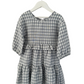Elke Dress pale blue check front