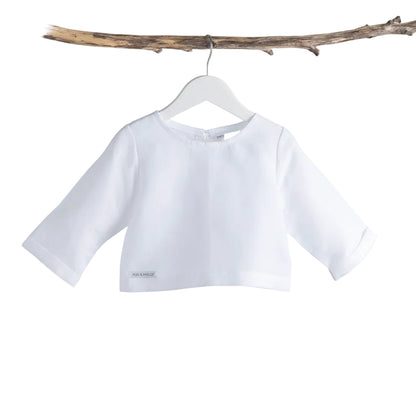 Girls white top front