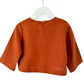 Esther girls linen top paprika back