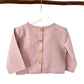 Esther girls linen top pink back
