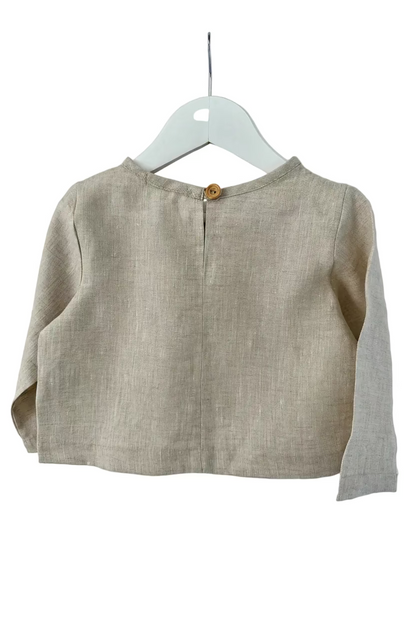 Esther girls linen top sand back