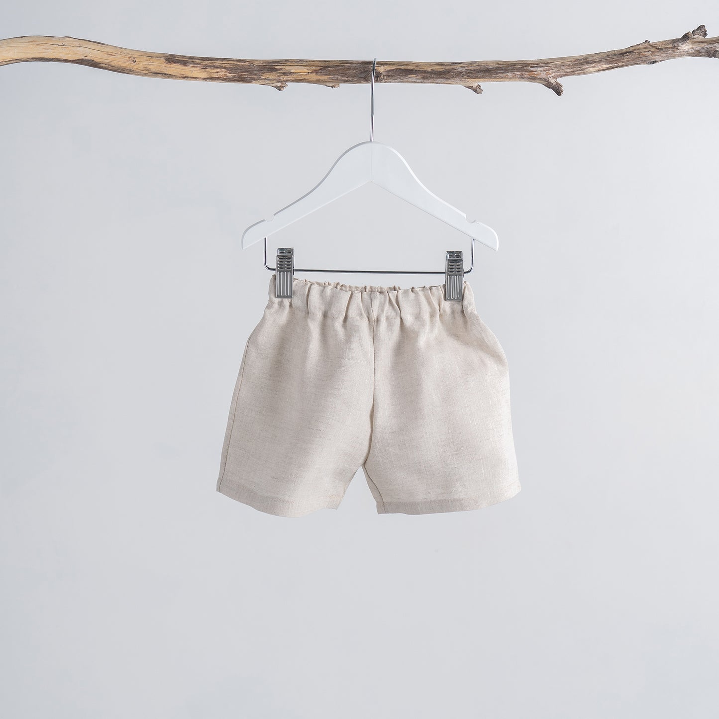 Boys linen shorts front