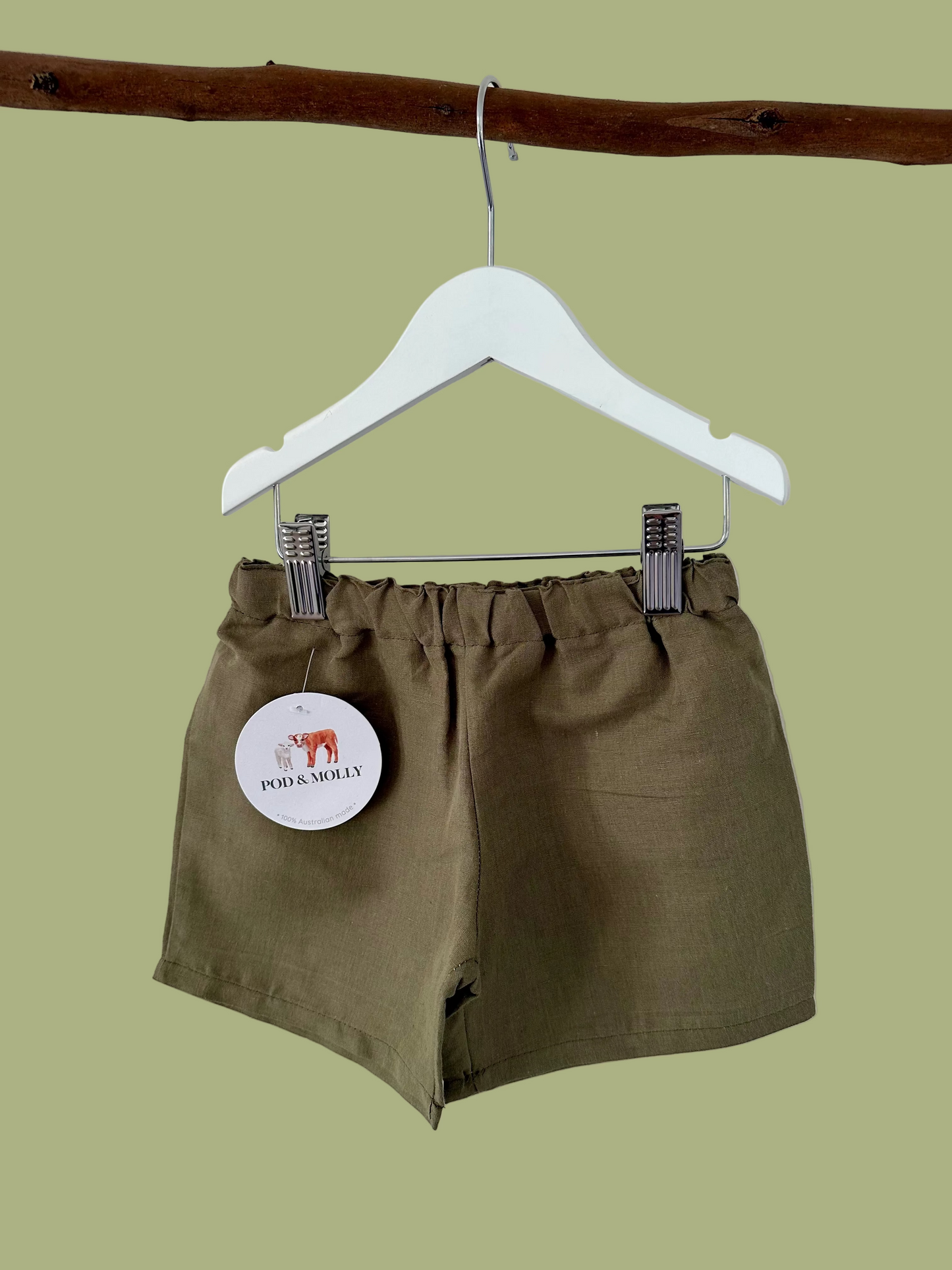  George Linen Shorts Olive