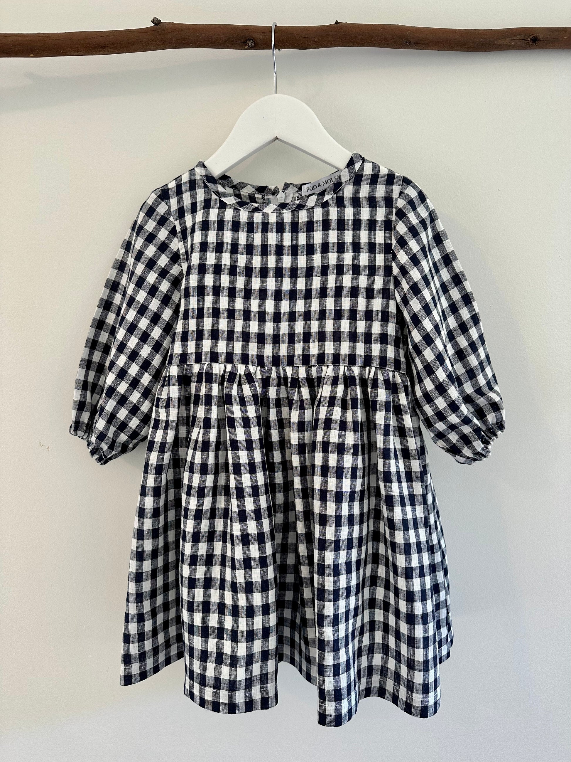 Sophie long sleeve linen dress