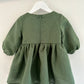 Sophie linen dress Kale back